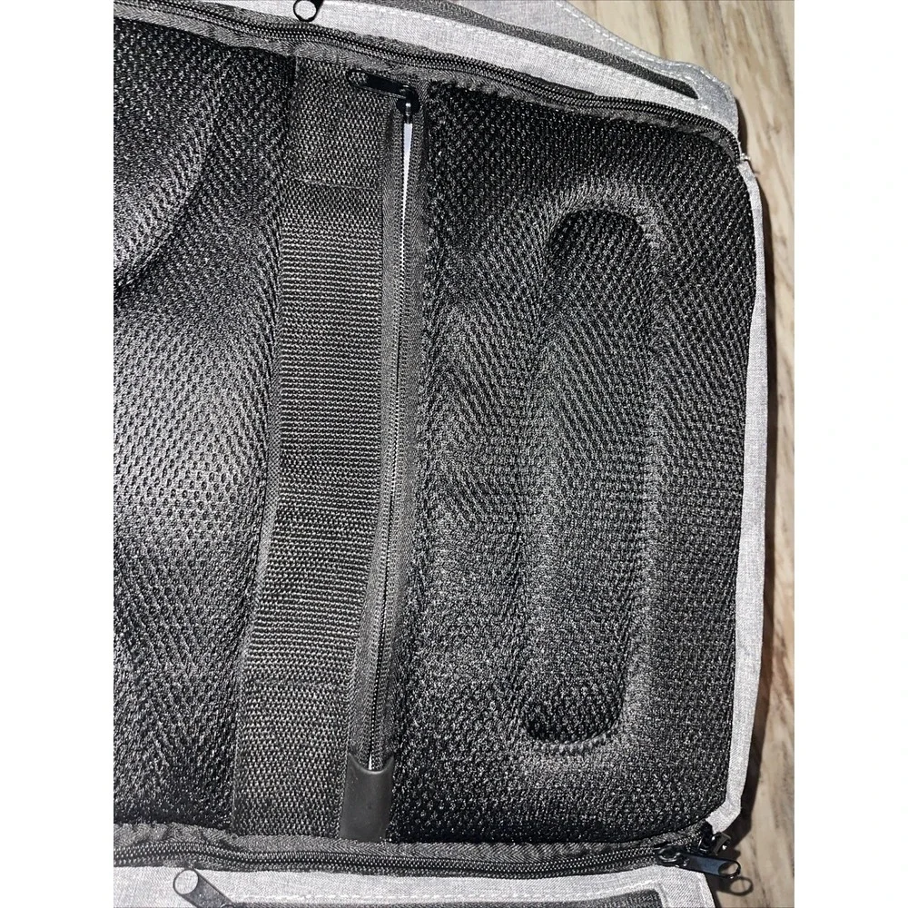 Microsoft Teams Computer Top Load Mega Backpack Book Bag Gray Large Open Charger